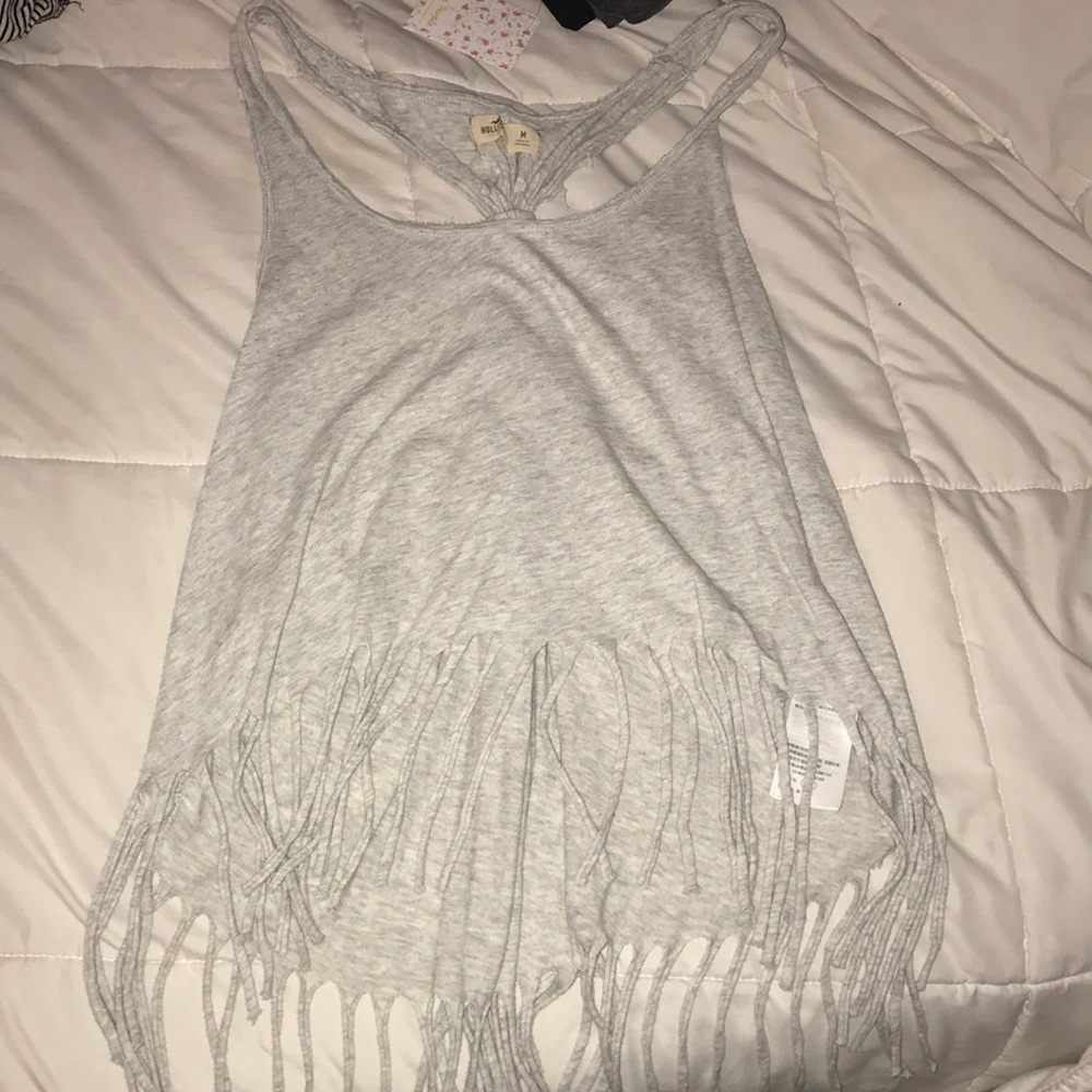 Gray fray top!
